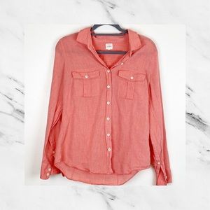 J. Crew Women’s Pink Perfect Shirt Button Down